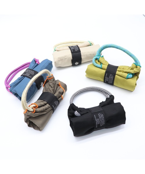 GUSCIO(グッシオ)の「【グッシオベーシック】パラコードハンドル エコバッグ(エコバッグ/サブバッグ・レディース・ブラック/アイボリー/マスタード/カーキ/ブルー/ピンク・FREE)」の9枚目の写真