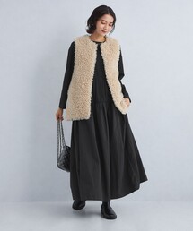 green label relaxing | タフタドッキング ロングスリーブ ワンピース(ワンピース)