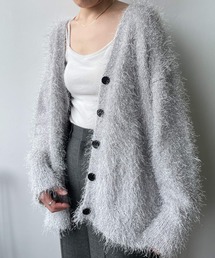 ラメシャギーカーディガンＬＳ　 975395