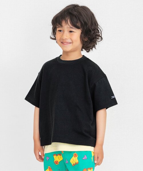 BREEZE(ブリーズ)の「【WEB限定】ボーダー&無地ベーシック半袖Tシャツ(Tシャツ/カットソー・キッズ・ベージュ/チャコール/その他11/イエロー/グリーン/ピンク/ワインレッド/その他13/ブラック/サックスブルー/オフホワイト/ターコイズブルー/その他12・90/100/110/120/130/140/150/160)」の3枚目の写真