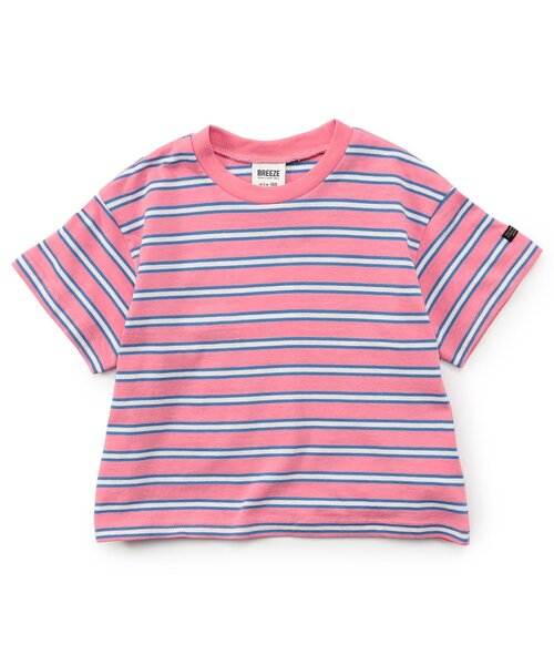 BREEZE(ブリーズ)の「【WEB限定】ボーダー&無地ベーシック半袖Tシャツ(Tシャツ/カットソー・キッズ・ベージュ/チャコール/その他11/イエロー/グリーン/ピンク/ワインレッド/その他13/ブラック/サックスブルー/オフホワイト/ターコイズブルー/その他12・90/100/110/120/130/140/150/160)」の14枚目の写真