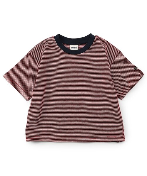 BREEZE(ブリーズ)の「【WEB限定】ボーダー&無地ベーシック半袖Tシャツ(Tシャツ/カットソー・キッズ・ベージュ/チャコール/その他11/イエロー/グリーン/ピンク/ワインレッド/その他13/ブラック/サックスブルー/オフホワイト/ターコイズブルー/その他12・90/100/110/120/130/140/150/160)」の18枚目の写真