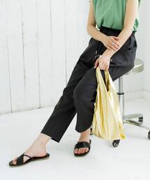 coen | 接触冷感リネンレーヨンテーパードパンツ(その他パンツ)