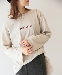 SLOBE IENA | HELLO.IMロンTEE【手洗い可能】◆(Tシャツ/カットソー)