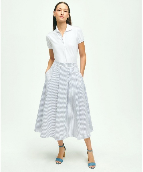 BROOKS BROTHERS(ブルックスブラザーズ)の「GF スーピマコットン ストレッチピケ ポロシャツ(ポロシャツ・レディース・ブラック/ライトブルー/ホワイト/ネイビー・SMALL/X-SMALL/MEDIUM/LARGE)」の20枚目の写真
