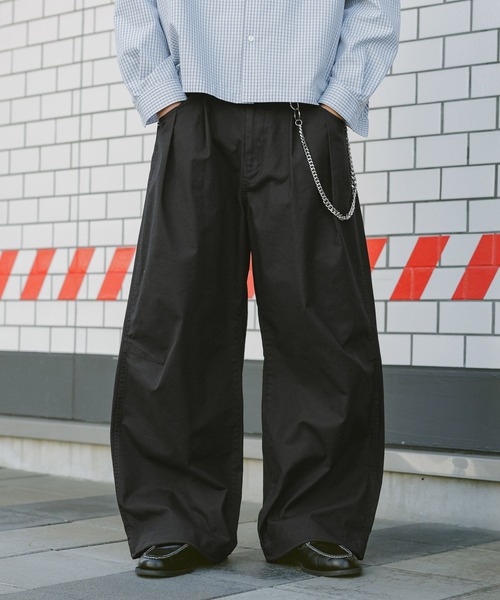 RAGEBLUE(レイジブルー)の「TC Duck Buggy Cocoon Pants/3Dバギーコクーンパンツ【セットアップ対応】(スラックス・メンズ・ライトグリーン/ホワイト/ブラック・LARGE/MEDIUM)」の3枚目の写真