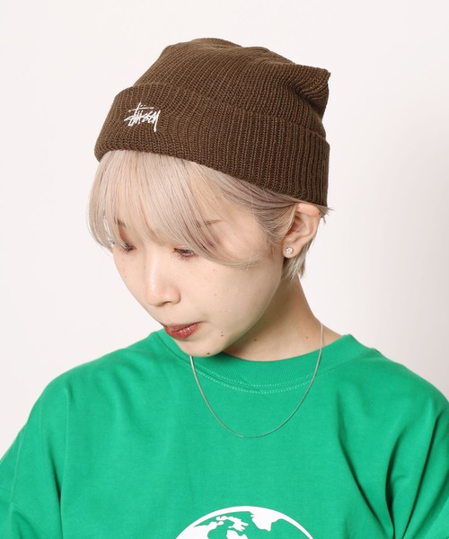 STUSSY(ステューシー)の「STUSSY/ステューシー Basic Cuff Beanie ビーニー ニットキャップ(ニットキャップ/ビーニー・メンズ・ブラック/パープル/グリーン/ブラウン/イエロー/ブルー/サンドベージュ/グレー/バーガンディー/ロイヤルブルー/ライトイエロー/ライトグレー・FREE)」の5枚目の写真