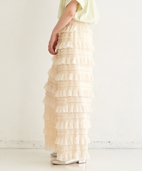 paravion(パラビオン)の「frill pants(その他パンツ・レディース・アイボリー/ブラック・FREE)」の14枚目の写真