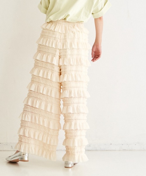 paravion(パラビオン)の「frill pants(その他パンツ・レディース・アイボリー/ブラック・FREE)」の15枚目の写真
