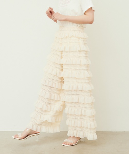 paravion(パラビオン)の「frill pants(その他パンツ・レディース・アイボリー/ブラック・FREE)」の22枚目の写真
