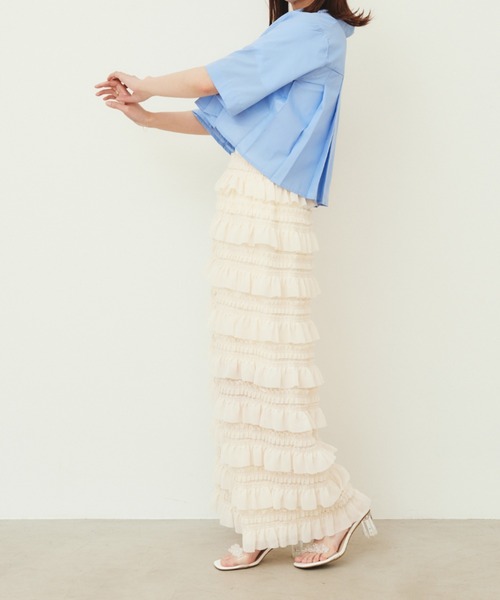 paravion(パラビオン)の「frill pants(その他パンツ・レディース・アイボリー/ブラック・FREE)」の3枚目の写真