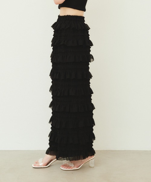 paravion(パラビオン)の「frill pants(その他パンツ・レディース・アイボリー/ブラック・FREE)」の7枚目の写真
