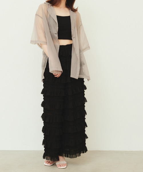 paravion(パラビオン)の「frill pants(その他パンツ・レディース・アイボリー/ブラック・FREE)」の9枚目の写真