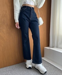 【WEB限定カラー】セミフレアデニムパンツ　1032030060