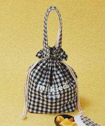 MILKFED. | GINGHAM DRAWSTRING COOLER BAG(お弁当箱)