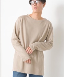 OMNES | 【ユニセックス】バスク生地 ボートネック長袖Tシャツ(Tシャツ/カットソー)