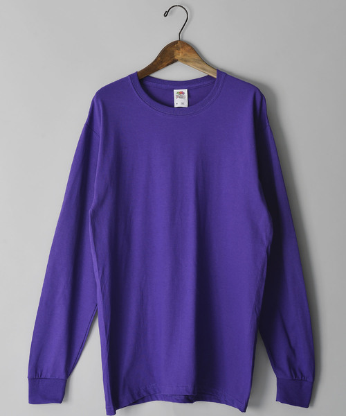 FRUIT OF THE LOOM(フルーツオブザルーム)の「#FRUIT OF THE LOOM/フルーツオブザルーム 5oz ロングスリーブTEE(Tシャツ/カットソー・メンズ・パープル/ネイビー/レッド/カーキ/オレンジ/グリーン/ライトピンク/ワイン/ライトブルー/イエロー/グレー/チャコールグレー/ホワイト/ブラック・MEDIUM/LARGE/SMALL)」の1枚目の写真