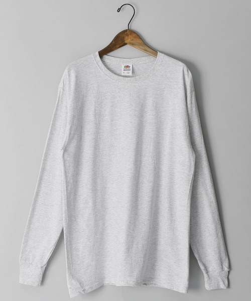 FRUIT OF THE LOOM(フルーツオブザルーム)の「#FRUIT OF THE LOOM/フルーツオブザルーム 5oz ロングスリーブTEE(Tシャツ/カットソー・メンズ・パープル/ネイビー/レッド/カーキ/オレンジ/グリーン/ライトピンク/ワイン/ライトブルー/イエロー/グレー/チャコールグレー/ホワイト/ブラック・MEDIUM/LARGE/SMALL)」の5枚目の写真
