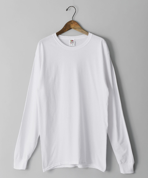 FRUIT OF THE LOOM(フルーツオブザルーム)の「#FRUIT OF THE LOOM/フルーツオブザルーム 5oz ロングスリーブTEE(Tシャツ/カットソー・メンズ・パープル/ネイビー/レッド/カーキ/オレンジ/グリーン/ライトピンク/ワイン/ライトブルー/イエロー/グレー/チャコールグレー/ホワイト/ブラック・MEDIUM/LARGE/SMALL)」の2枚目の写真