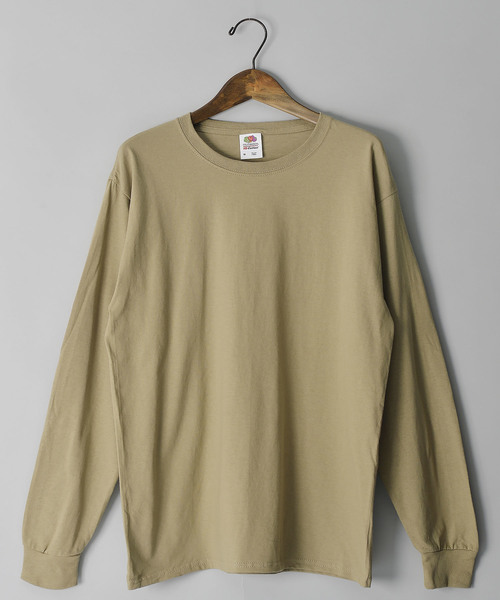 FRUIT OF THE LOOM(フルーツオブザルーム)の「#FRUIT OF THE LOOM/フルーツオブザルーム 5oz ロングスリーブTEE(Tシャツ/カットソー・メンズ・パープル/ネイビー/レッド/カーキ/オレンジ/グリーン/ライトピンク/ワイン/ライトブルー/イエロー/グレー/チャコールグレー/ホワイト/ブラック・MEDIUM/LARGE/SMALL)」の6枚目の写真