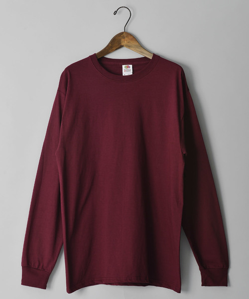 FRUIT OF THE LOOM(フルーツオブザルーム)の「#FRUIT OF THE LOOM/フルーツオブザルーム 5oz ロングスリーブTEE(Tシャツ/カットソー・メンズ・パープル/ネイビー/レッド/カーキ/オレンジ/グリーン/ライトピンク/ワイン/ライトブルー/イエロー/グレー/チャコールグレー/ホワイト/ブラック・MEDIUM/LARGE/SMALL)」の13枚目の写真
