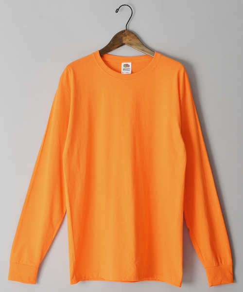 FRUIT OF THE LOOM(フルーツオブザルーム)の「#FRUIT OF THE LOOM/フルーツオブザルーム 5oz ロングスリーブTEE(Tシャツ/カットソー・メンズ・パープル/ネイビー/レッド/カーキ/オレンジ/グリーン/ライトピンク/ワイン/ライトブルー/イエロー/グレー/チャコールグレー/ホワイト/ブラック・MEDIUM/LARGE/SMALL)」の14枚目の写真