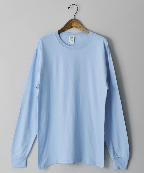 FRUIT OF THE LOOM(フルーツオブザルーム)の「#FRUIT OF THE LOOM/フルーツオブザルーム 5oz ロングスリーブTEE(Tシャツ/カットソー・メンズ・パープル/ネイビー/レッド/カーキ/オレンジ/グリーン/ライトピンク/ワイン/ライトブルー/イエロー/グレー/チャコールグレー/ホワイト/ブラック・MEDIUM/LARGE/SMALL)」の8枚目の写真