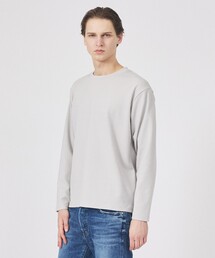 ABAHOUSE GRAY | ヘリンボーン ジャガード 長袖Tシャツ(Tシャツ/カットソー)