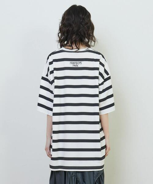 FRAPBOIS(フラボア)の「PARK BIG-T(Tシャツ/カットソー・レディース・ホワイト/ブラック・1)」の4枚目の写真