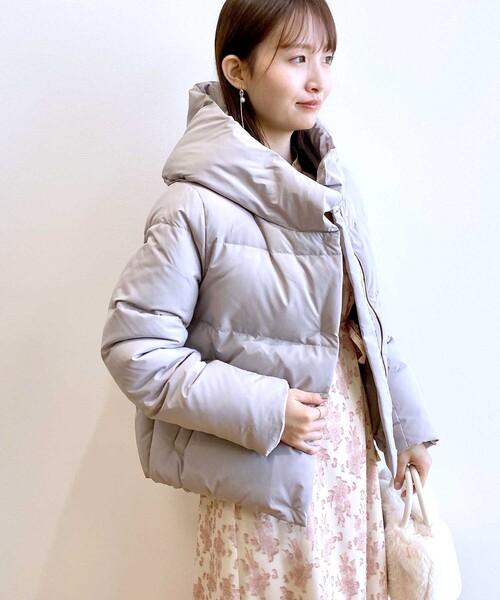 index(インデックス)の「◆≪XS-LLsize≫ KAWADAダウン 撥水ショートコート【洗濯機洗い可/撥水/静電気防止裏地】(ダウンジャケット/コート・レディース・グレー/ナチュラル/アイボリー系7/ブルー系その他7/ブラック・34/36/38/40/42)」の12枚目の写真
