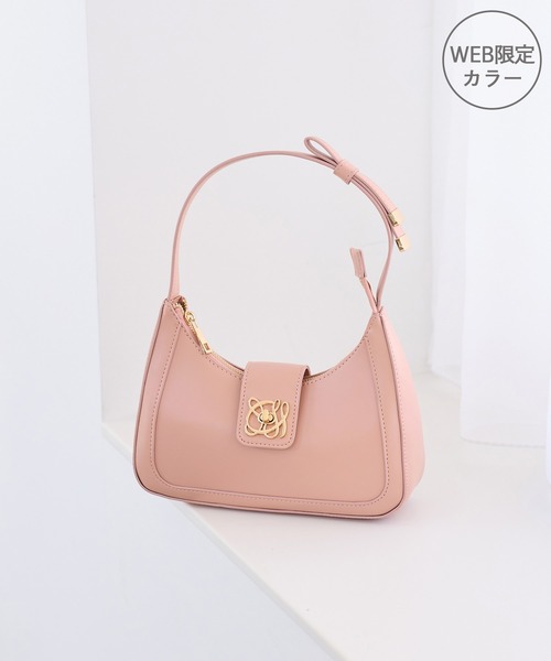 VIS(ビス)の「【180℃美人見え】ハンドルリボンワンショルダーバッグ/新色追加(ショルダーバッグ・レディース・キナリ/ブラック/ブラウン系その他3/キャメル/ピンク・FREE)」の5枚目の写真