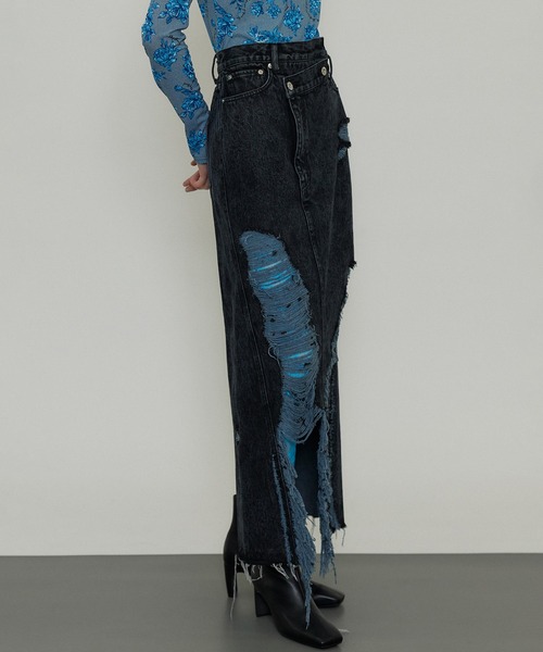 High Damage Denim Skirt/ハイダメージデニムスカート【MAISON SPECIAL/メゾンスペシャル】の14枚目の写真