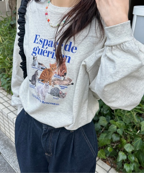 kutir(クティール)の「アソートプリントロンT(Tシャツ/カットソー・レディース・その他/チャコールグレー/ホワイト/ホワイト系その他/オートミール/ダークグレー・FREE)」の5枚目の写真