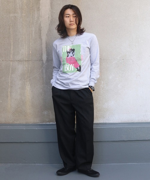 【UNIT CHEST】unique unisex long sleeve T-shirt/ユニークユニセックス ロンT OIF designer eggs コラボ The Boy by renyu iwanoの3枚目の写真