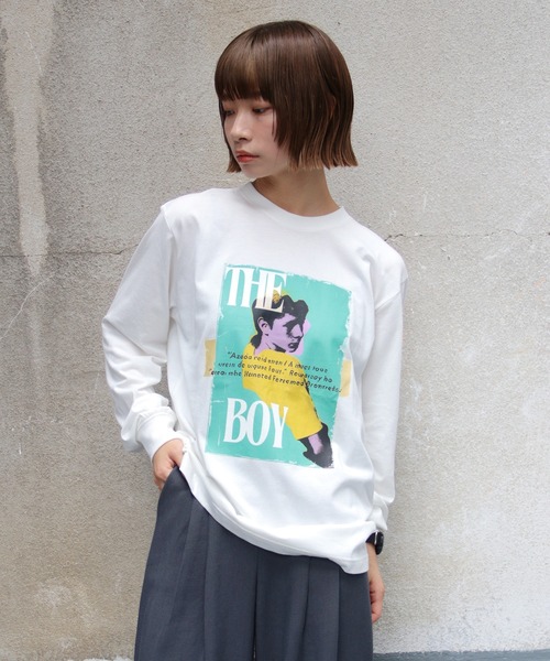 【UNIT CHEST】unique unisex long sleeve T-shirt/ユニークユニセックス ロンT OIF designer eggs コラボ The Boy by renyu iwanoの22枚目の写真