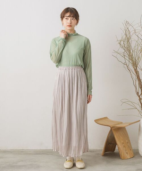 RETRO GIRL(レトロガール)の「シアーレイヤードHNインナー(Tシャツ/カットソー・レディース・ブラック/オレンジ系その他/ブラック系その他/グリーン/ホワイト・FREE)」の14枚目の写真