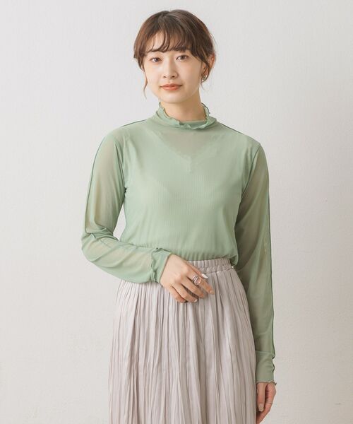RETRO GIRL(レトロガール)の「シアーレイヤードHNインナー(Tシャツ/カットソー・レディース・ブラック/オレンジ系その他/ブラック系その他/グリーン/ホワイト・FREE)」の17枚目の写真