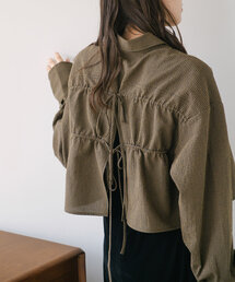 Kastane | 【お気に入り登録数1.2万人突破/軽羽織】クロップドチェックシャツ(シャツ/ブラウス)