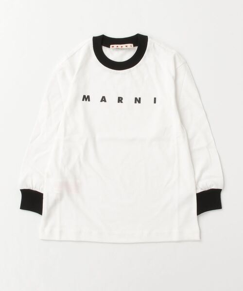 MARNI(マルニ)の「MARNI(マルニ)Kids & Junior ブランドロゴ長袖Tシャツカットソー(Tシャツ/カットソー・キッズ・オフホワイト/ターコイズブルー・10Y/14Y/12Y/8Y/6Y/4Y)」の5枚目の写真