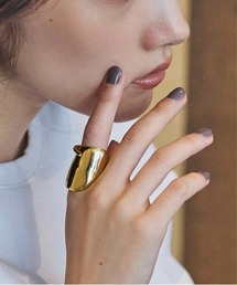 【金属アレルギー対応】Benjamin asymmetry ring(アシンメトリーデザインリング)