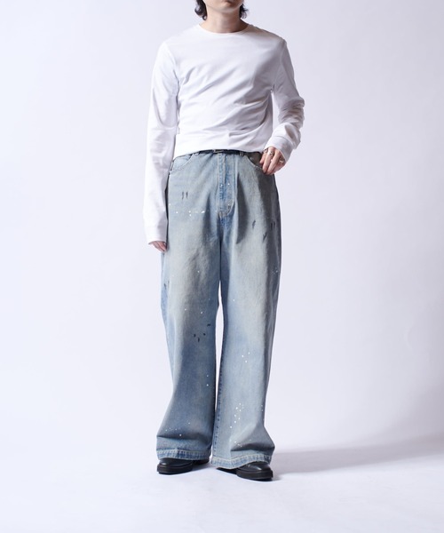 Lui's(ルイス)の「ペイントエレファントジーンズ(デニムパンツ・メンズ・インディゴブルー/ブラック・30/32/34)」の7枚目の写真