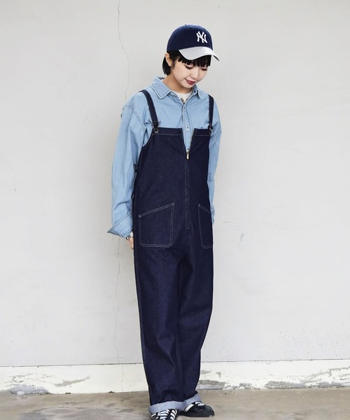 Johnbull(ジョンブル)の「デニムチューブサロペット(サロペット/オーバーオール・レディース・ダークインディゴブルー・SMALL/MEDIUM/LARGE)」の4枚目の写真