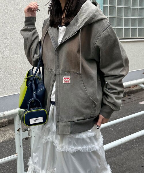 CIAOPANIC(チャオパニック)の「デニムダブルジップパーカー(デニムジャケット・レディース・インディゴブルー/グレー/サックスブルー/ブラック・MEDIUM/LARGE)」の15枚目の写真