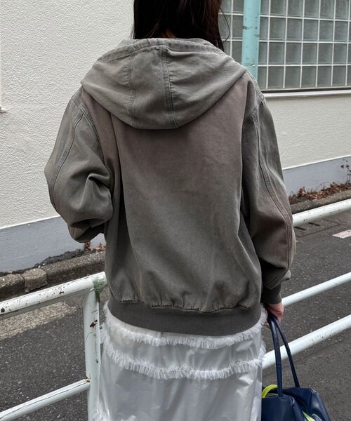 CIAOPANIC(チャオパニック)の「デニムダブルジップパーカー(デニムジャケット・レディース・インディゴブルー/グレー/サックスブルー/ブラック・MEDIUM/LARGE)」の16枚目の写真