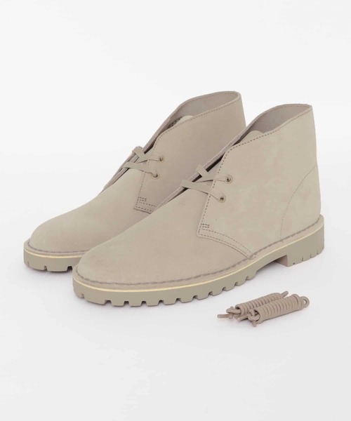Clarks(クラークス)の「Clarks DESERT ROCK(ブーツ・メンズ・ブラック/ベージュ・8/9/7)」の2枚目の写真