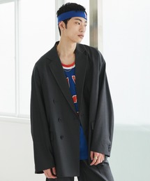 soerte | Oversized double-breasted jacket/オーバーサイズダブルブレストストレートジャケット(テーラードジャケット)