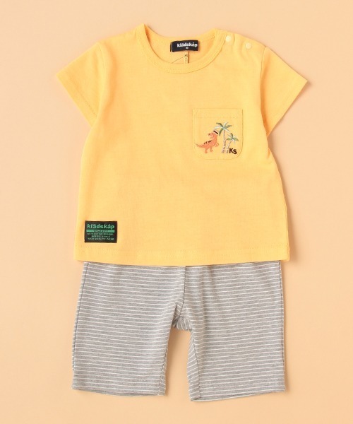 kladskap(クレードスコープ)の「恐竜半袖Tシャツ×パンツセット(その他ベビーウェア・キッズ・イエロー/オフホワイト・80cm)」の17枚目の写真