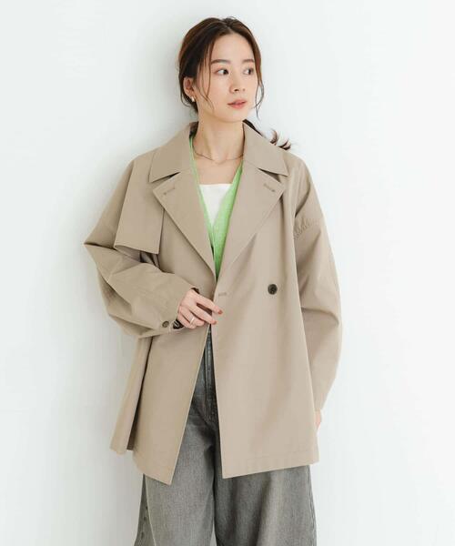 URBAN RESEARCH(アーバンリサーチ)の「『撥水』new basic ミドル丈トレンチテントコート(トレンチコート・レディース・ブラウン系その他/ベージュ・FREE)」の1枚目の写真