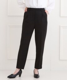 SHOO・LA・RUE | 【洗濯機可/セットアップ可/S-3L】きちんと楽に。カットジョーゼット テーパードパンツ(その他パンツ)