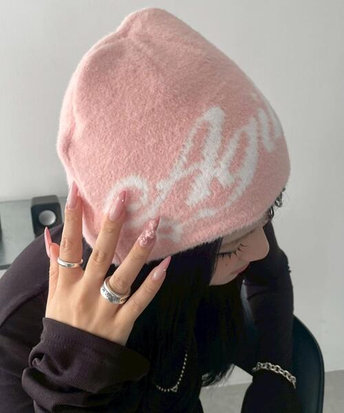 WEGO(ウィゴー)の「WEGO/Agilityニットワッチ(ニットキャップ/ビーニー・レディース・ホワイト/ブラック/ライトピンク/ライトグレー・FREE)」の4枚目の写真